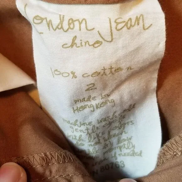 VS London Jeans Chino Brown Cargo Shorts Size 2 MC - Picture 2 of 6